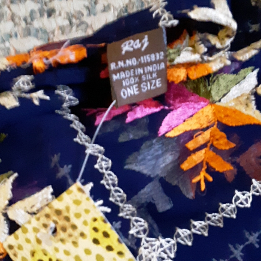 Sheer Embroidered Infinity Scarf - Picture 3 of 3